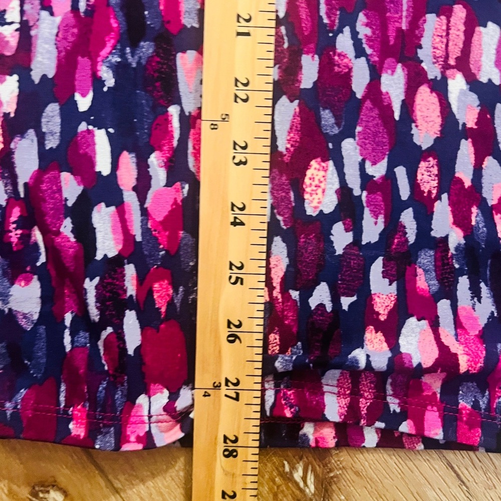 Chicos Purple Pink Abstract Brushstroke Long Sleeve Top Size 4 XXL Casual Artsy - Picture 10 of 10